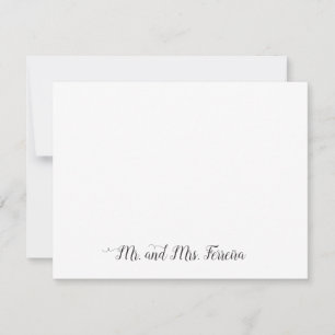Tarjeta Pequeña Sr. Sra. Moda Rubor Pink Couple recién casada Polk