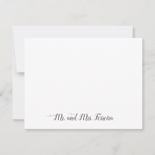 Tarjeta Pequeña Sr. Sra. Moda Rubor Pink Couple recién casada Polk (Anverso)