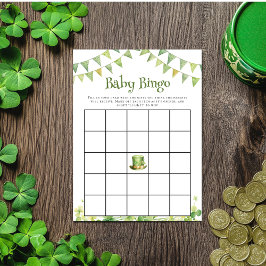 Tarjeta Pequeña St Patrick’s Day Baby Shower Bingo Game Card