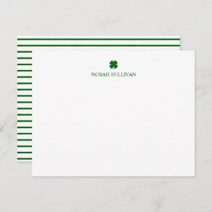 Tarjeta Pequeña St Patricks Day Lucky Clover Green Strike Irlandés