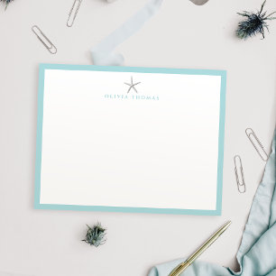 Tarjeta Pequeña Starfish náutico simple y personalizado Stationery