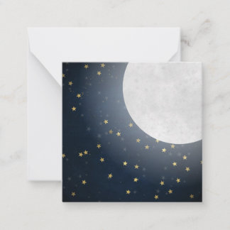Tarjeta Pequeña Starry Moonlight Night