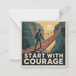 Tarjeta Pequeña Start With Courage