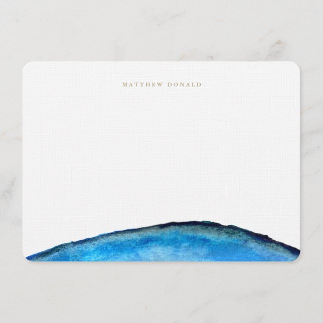 Tarjeta Pequeña Stationery Blue Agate (Anverso)