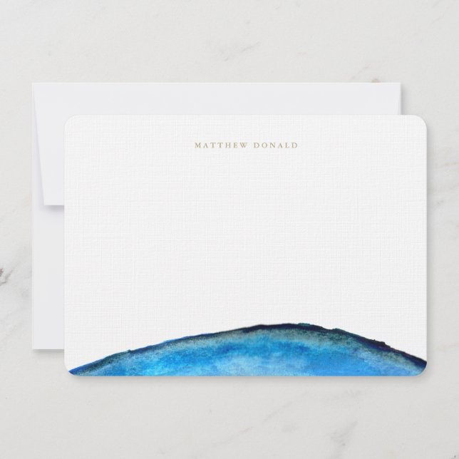 Tarjeta Pequeña Stationery Blue Agate (Anverso)