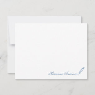 Tarjeta Pequeña Stationery personalizada con plumas