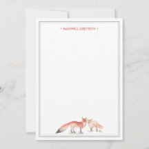 Stationery personalizada de Red Fox