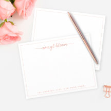 Stationery personalizada de Rubor con código de es