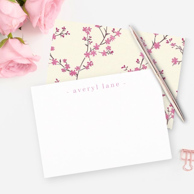 Tarjeta Pequeña Stationery Personalizada de Shabby Chic Wildflower (Subido por el creador)