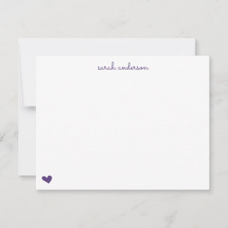 Tarjeta Pequeña Stationery personalizada en el corazón de garabato