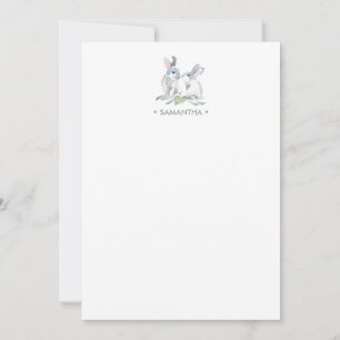 Tarjeta Pequeña Stationery personalizada para conejitos de primave