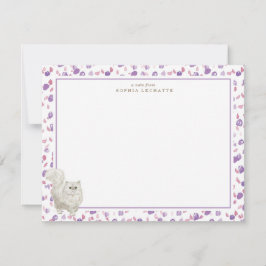 Tarjeta Pequeña Stationery personalizada para gato persa