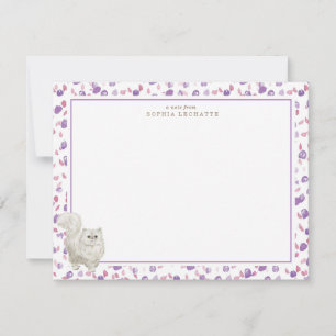 Tarjeta Pequeña Stationery personalizada para gato persa