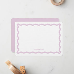 Tarjeta Pequeña Stationery personalizada Retro Wavy