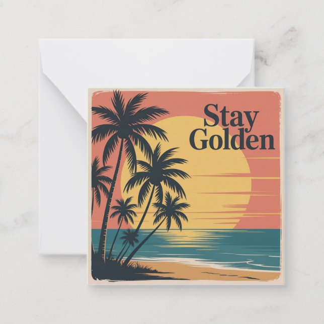 Tarjeta Pequeña Stay Golden (Anverso)