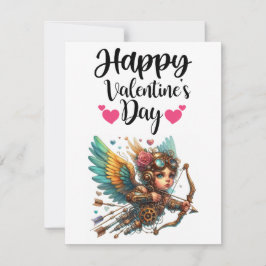 Tarjeta Pequeña Steampunk Cupid Valentine Day