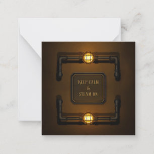 Tarjeta Pequeña Steampunk, era de la máquina
