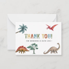 Tarjeta Pequeña Stomp Chomp Roar acuarela CumpleañosTarjeta de not