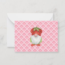 Tarjeta Pequeña Strawberry Gnome