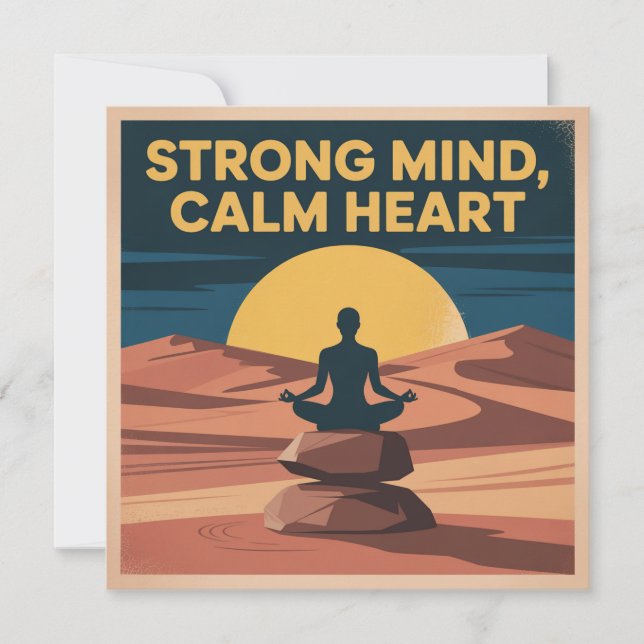 Tarjeta Pequeña Strong Mind, Calm Heart (Anverso)