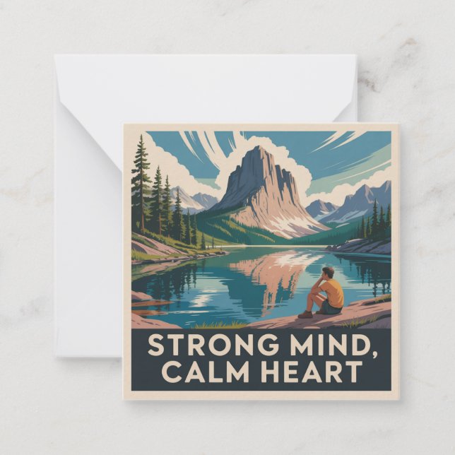 Tarjeta Pequeña Strong Mind, Calm Heart (Anverso)