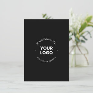Tarjeta Pequeña Su logotipo comercial y su texto editable   Blanco