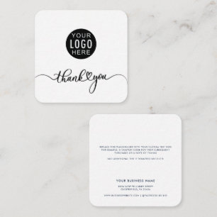 Tarjeta Pequeña Su Logotipo Corporativo de Negocios Agradecimiento