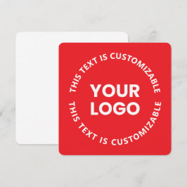 Tarjeta Pequeña Su logotipo / cualquier imagen cargada y texto cir