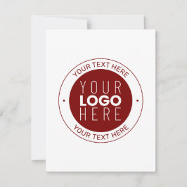 Tarjeta Pequeña Su logotipo y texto de Personalizable | Color rojo