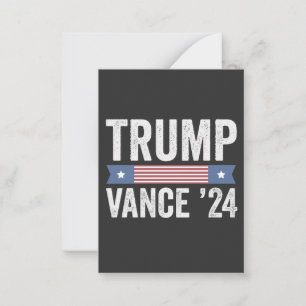 Tarjeta Pequeña Suéter feo de Navidad de Trump Vance Election