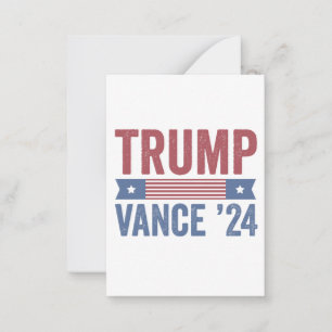 Tarjeta Pequeña Suéter feo de Navidad de Trump Vance Election