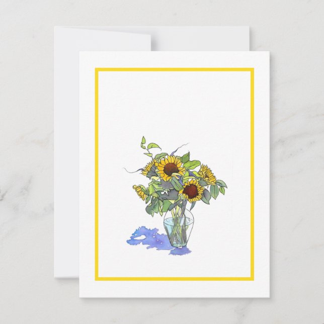 Tarjeta Pequeña Sunflower (Anverso)