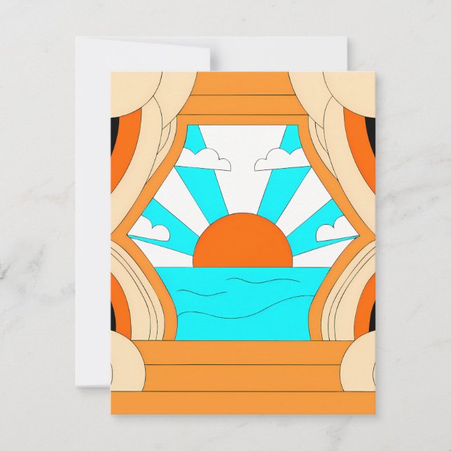 Tarjeta Pequeña Sunset Serenity Canvas - Stunning Art Print (Anverso)