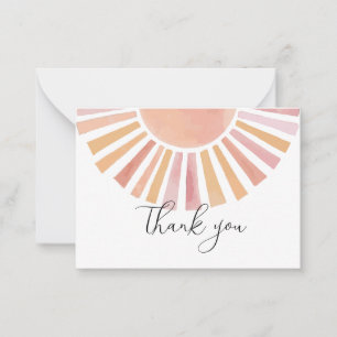 Tarjeta Pequeña Sunshine Baby Shower gracias