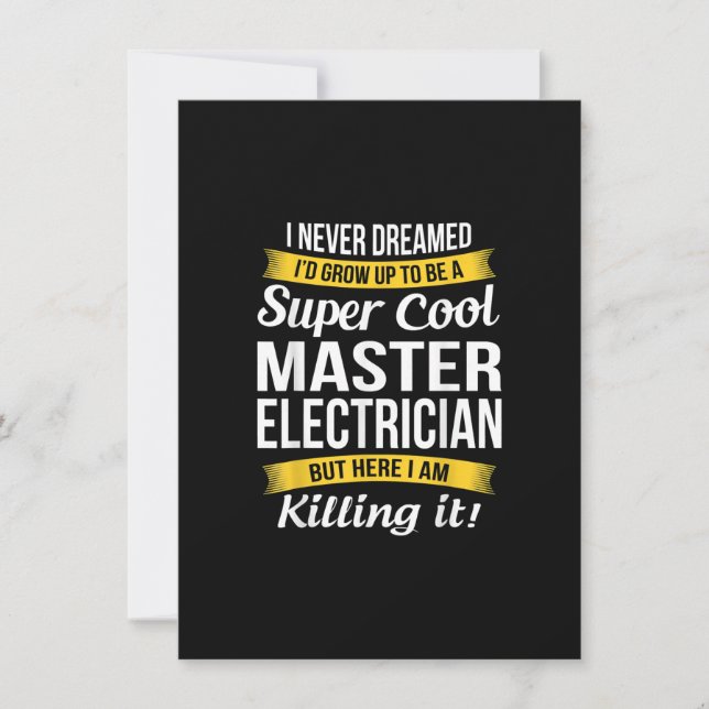 Tarjeta Pequeña Super Guay Master Electrician Funny Gift (Anverso)