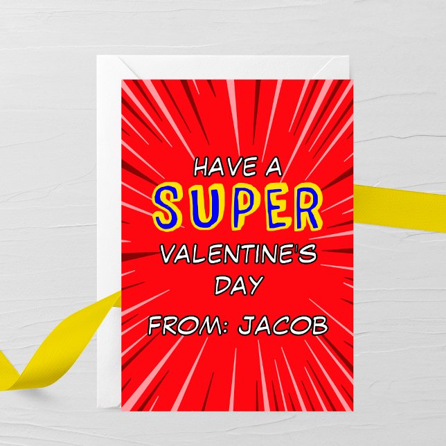Tarjeta Pequeña Superhero Valentine’s Day Card (Subido por el creador)