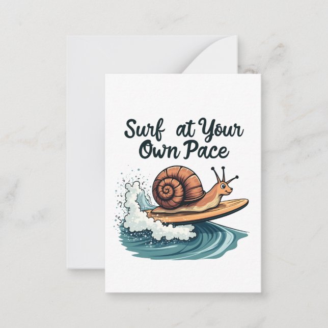 Tarjeta Pequeña Surf A Tu Propio Ritmo De Surf (Anverso)