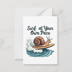 Tarjeta Pequeña Surf A Tu Propio Ritmo De Surf