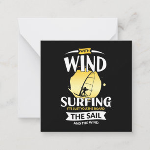 Tarjeta Pequeña Surfista El Velo Y El Viento
