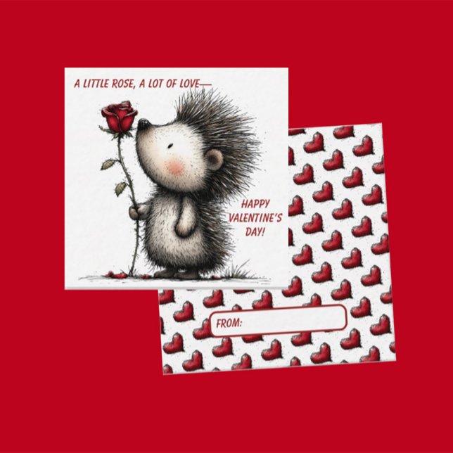 Tarjeta Pequeña Sweet Hedgehog Valentine Card  (Subido por el creador)