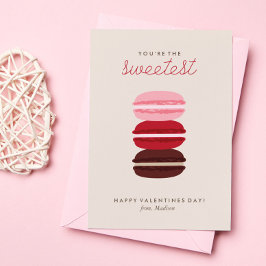 Tarjeta Pequeña Sweet Macarons Kids Classroom Valentine