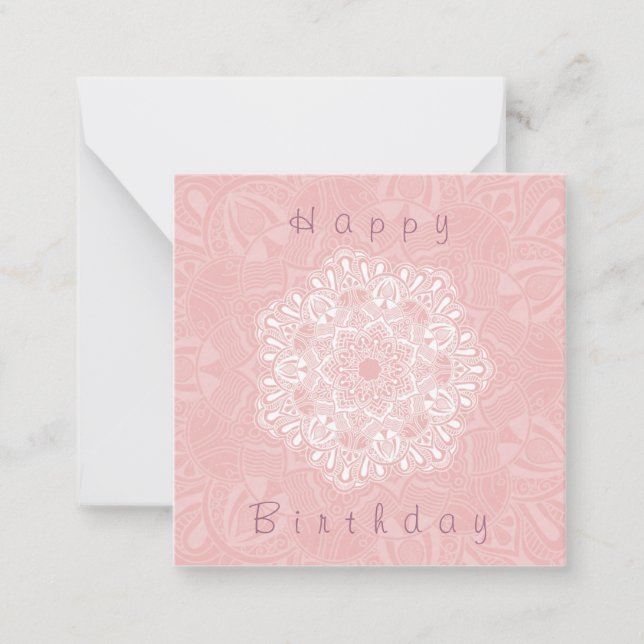 Tarjeta Pequeña Sweet mandala (Anverso)