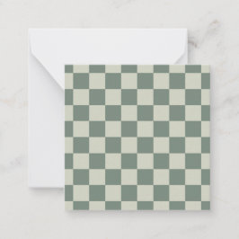 Tarjeta Pequeña tablero de ajedrez verde
