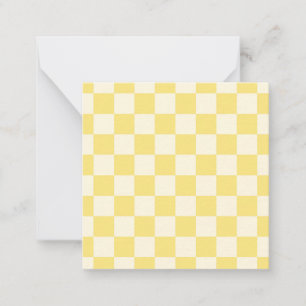 Tarjeta Pequeña Tablero de cheques amarillo