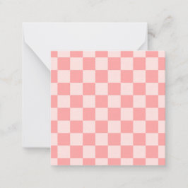 Tarjeta Pequeña Tablero de cheques rosa
