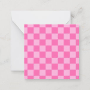 Tarjeta Pequeña Tablero de cheques rosa caliente
