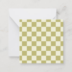 Tarjeta Pequeña Tablero oscuro de caqui y beige