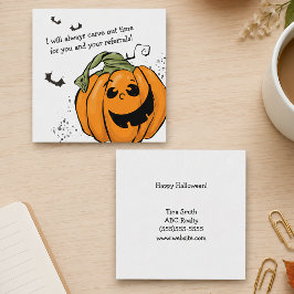 Tarjeta Pequeña Tallar Tiempo para tus Referidos Halloween