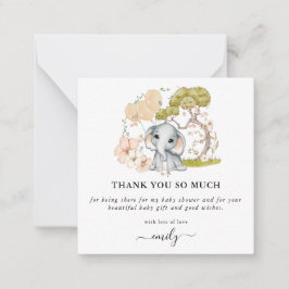 Tarjeta Pequeña TAMAÑO MINI | Cuidad de Elefante Baby Shower Graci