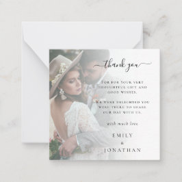 Tarjeta Pequeña TAMAÑO PEQUEÑO Añadir tu propio Boda de fotos Grac